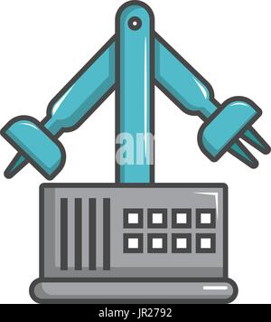Robotic arm icon, cartoon style Stock Vector