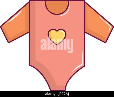 Baby girl clothes icon, cartoon style Stock Vector