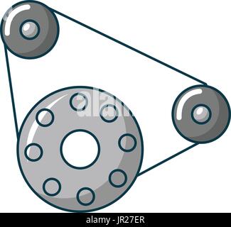 Strap timing belt icon, cartoon style Stock Vector