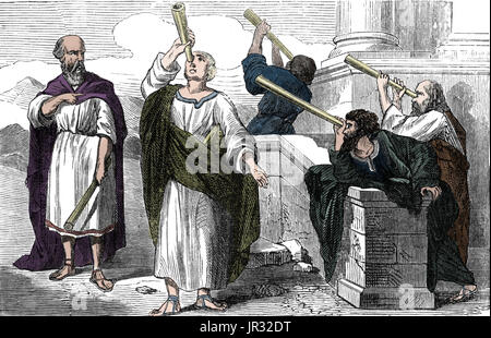 Ancient Astronomers Stargazing Stock Photo - Alamy