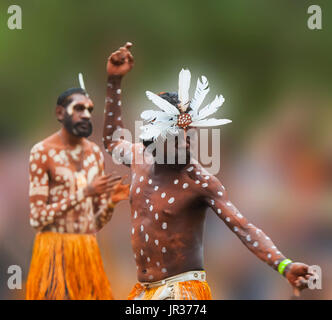 Performers at the Laura Aboriginal Dance Festival, Cape York, Far North Queensland, FNQ, QLD, Australia Stock Photo