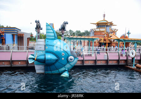 CHIBA, JAPAN: Port Discovery attraction area in Tokyo Disneysea located in Urayasu, Chiba, Japan Stock Photo