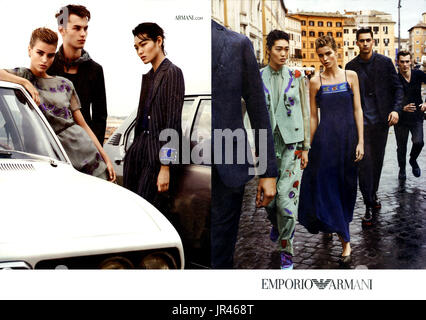 2010s UK Emporio Armani  Magazine Advert Stock Photo