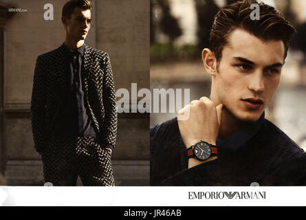 2010s UK Emporio Armani Magazine Advert Stock Photo