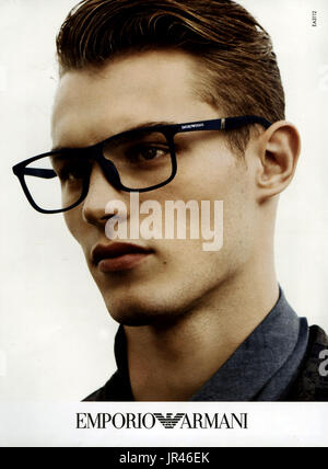 2010s UK Emporio Armani Magazine Advert Stock Photo