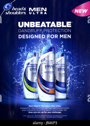 2010s UK Head and Shoulders  Magazine Advert Stock Photo