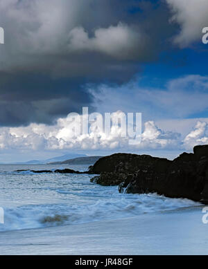 A stormy view Cleat Beach, Isle of Barra, The Hebrides, Scotland Stock Photo