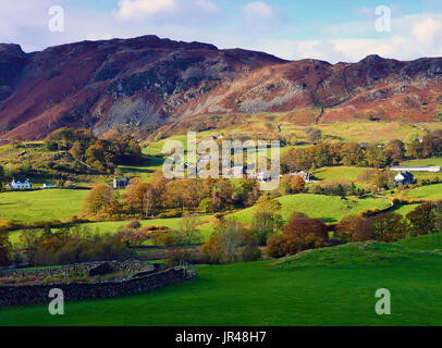An autumn view of Duddon Valley, Cumbria, United Kingdom Stock Photo