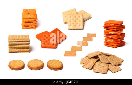 Collage of Crackers isolated Stock Photo - Alamy