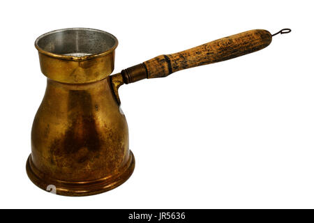 old arabic coffee pot on white background Stock Photo