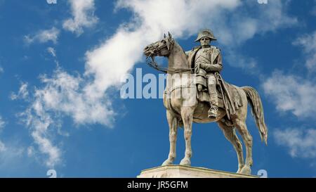 Horse statue of Napoleon in Montereau Fault Yonne FranceHorse statue of Napoleon in Montereau Fault Yonne France Stock Photo