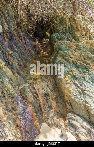Small clean water lake between rocks by the beach Stock Photo - Alamy