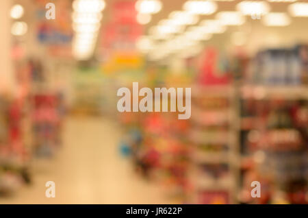 Abstract blur of toy store for background Stock Photo