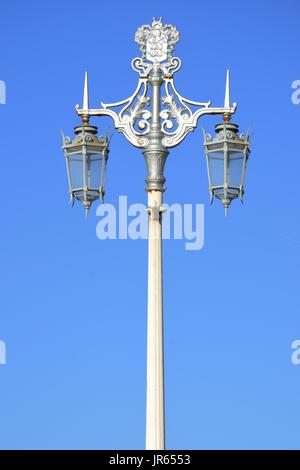 Ornate street lamps in portrait landscape Stock Photo