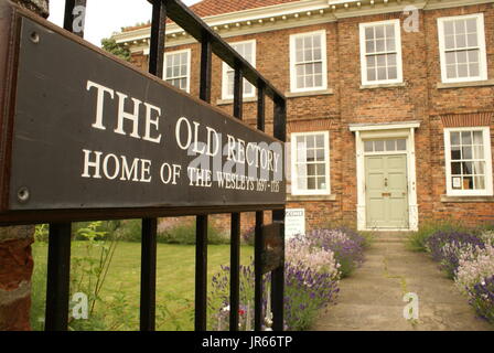 Old Rectory, Epworth, Lincolnshire Stock Photo