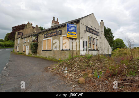 Derelict public house in a rural location Stock Photo