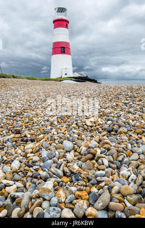 The abandoned lighthouse on Orford Ness, Orford, Suffolk. Stock Photo
