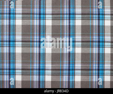 background checkered cloth fabric  Black White blue Stock Photo