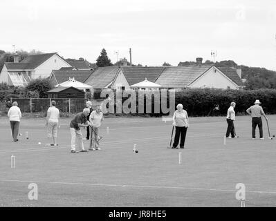 29th July 2017 - Weston super Mare Croquet club Stock Photo