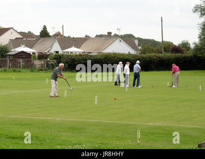 29th July 2017 - Weston super Mare Croquet club Stock Photo