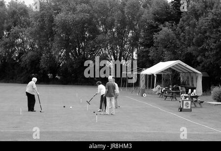 29th July 2017 - Weston super Mare Croquet club Stock Photo