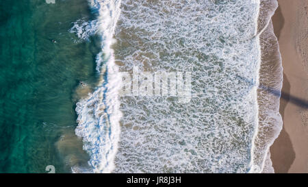 Drone photograph of the coastline of Noosa Heads, Queensland Australia Stock Photo