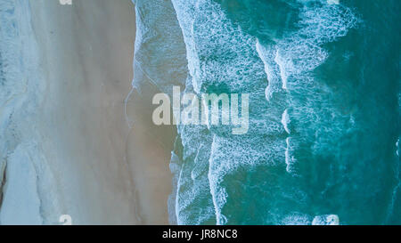 Drone photograph of the coastline of Noosa Heads, Queensland Australia Stock Photo