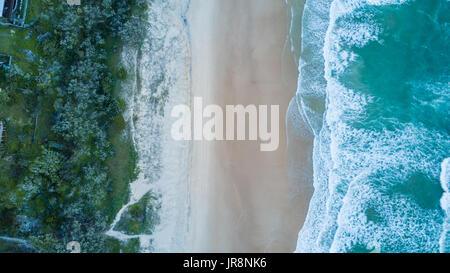 Drone photograph of the coastline of Noosa Heads, Queensland Australia Stock Photo