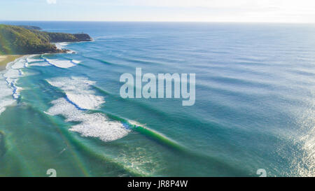 Drone photograph of the coastline of Noosa Heads, Queensland Australia Stock Photo