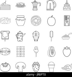 Supply icons set, outline style Stock Vector