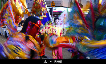 KUALA LUMPUR,  MALAYSIA - MARCH 12, 2017: Annual Chinese arboriculture festival in downtown of Kuala Lumpur, Malaysia on March 12, 2017. Everyone shou Stock Photo