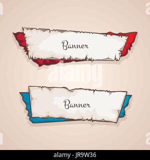 Old banners vector collection. Stock Vector
