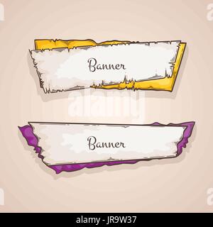 Old banners vector collection. Stock Vector