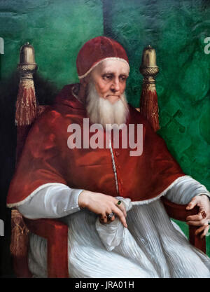 Portrait of Pope Julius II 1511 Raphael 1483-1520 Raffaello Sanzio da ...