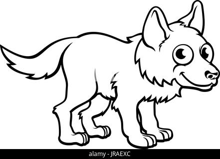 Wolf Cartoon Character Stock Vector