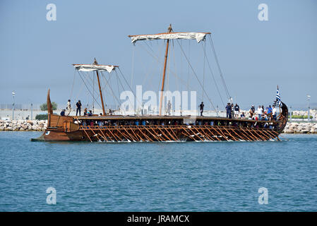 Ancient trireme Olympias underway Stock Photo - Alamy