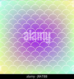 Fish scale and mermaid background Stock Vector