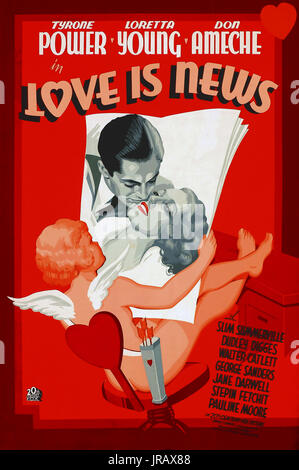 LOVE IS NEWS 1937 20th Century Fox film with Loretta Young and Tyrone Power