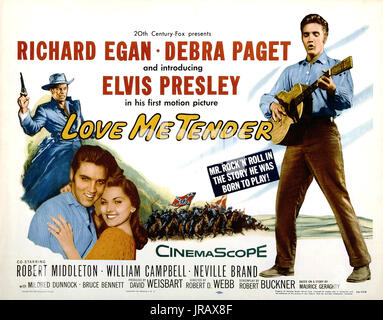 LOVE ME TENDER 1956 20th Century Fox film with Elvis Presley Stock Photo