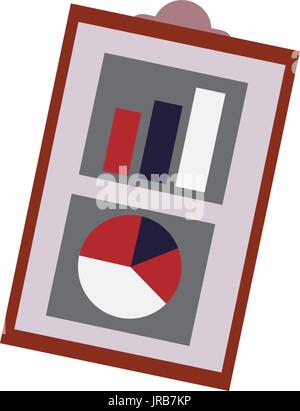 financial report business clipboard with financial data charts graphs Stock Vector
