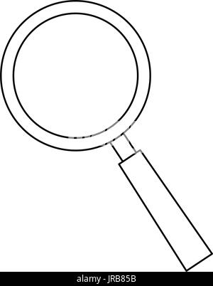 magnifying glass checkered business instrument Stock Vector