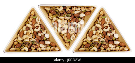 Mixed Nuts on White Background Stock Photo
