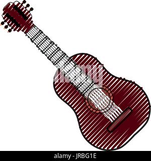 Acoustic guitar music instrument Stock Vector