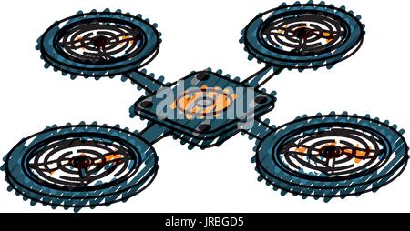 Aerial drone technology scribble Stock Vector Image & Art - Alamy