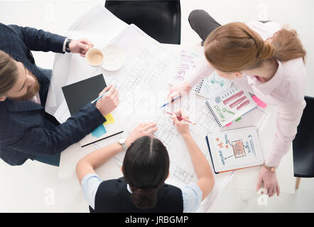 business people working on project Stock Photo