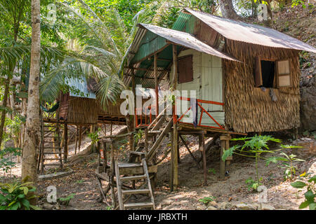 Bamboo hut on Koh Chang island in Thailand Stock Photo