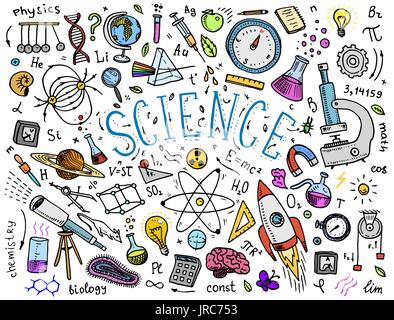 engraved hand drawn in old sketch and vintage style. scientific formulas and calculations in physics and mathematics, chemistry and biology or astronomy on whiteboard. Education and Science. Stock Vector