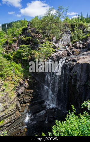 Victoria Falls in Slattadale Forest, waterfall on the Abhainn Garbhaig river flowing to Loch Maree, Wester Ross, Scottish Highlands, Scotland, UK Stock Photo