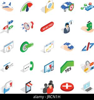 Manpower icons set, isometric style Stock Vector