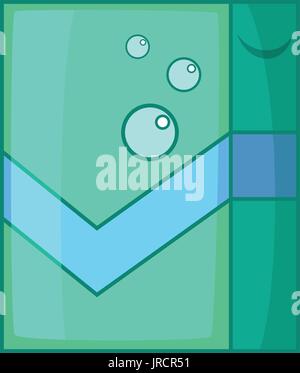 Shower curtains icon, cartoon style Stock Vector